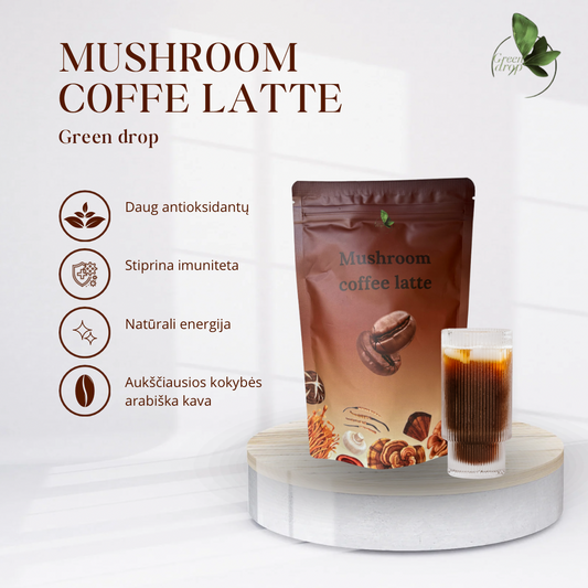 Kakava latte su adaptogeniniais grybais